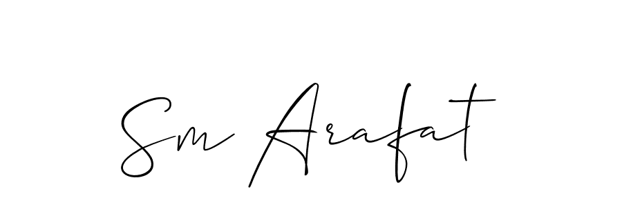 Also You can easily find your signature by using the search form. We will create Sm Arafat name handwritten signature images for you free of cost using Allison_Script sign style. Sm Arafat signature style 2 images and pictures png