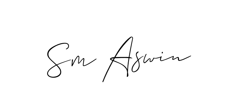 Make a beautiful signature design for name Sm Aswin. Use this online signature maker to create a handwritten signature for free. Sm Aswin signature style 2 images and pictures png