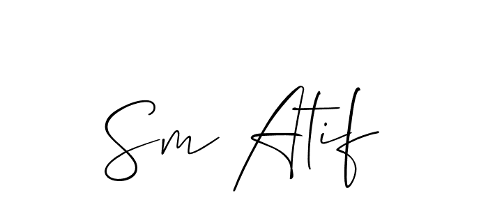 You can use this online signature creator to create a handwritten signature for the name Sm Atif. This is the best online autograph maker. Sm Atif signature style 2 images and pictures png