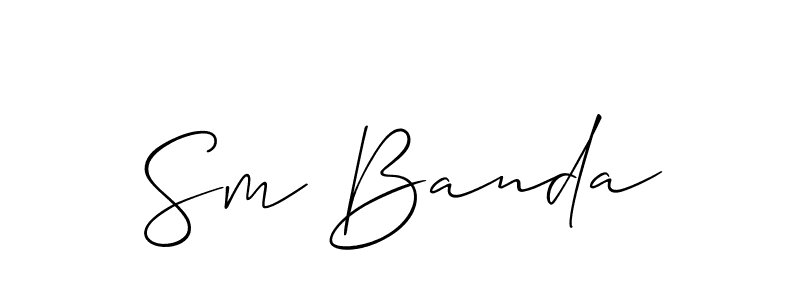 Also we have Sm Banda name is the best signature style. Create professional handwritten signature collection using Allison_Script autograph style. Sm Banda signature style 2 images and pictures png