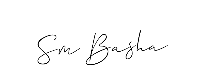 Also You can easily find your signature by using the search form. We will create Sm Basha name handwritten signature images for you free of cost using Allison_Script sign style. Sm Basha signature style 2 images and pictures png