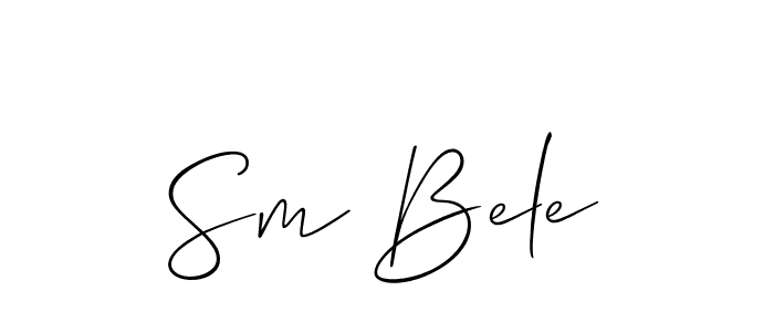 Create a beautiful signature design for name Sm Bele. With this signature (Allison_Script) fonts, you can make a handwritten signature for free. Sm Bele signature style 2 images and pictures png