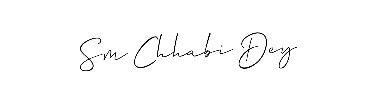 You should practise on your own different ways (Allison_Script) to write your name (Sm Chhabi Dey) in signature. don't let someone else do it for you. Sm Chhabi Dey signature style 2 images and pictures png