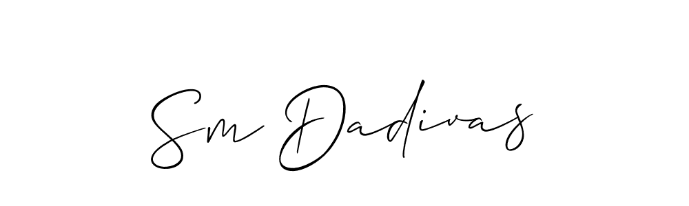 Make a beautiful signature design for name Sm Dadivas. With this signature (Allison_Script) style, you can create a handwritten signature for free. Sm Dadivas signature style 2 images and pictures png