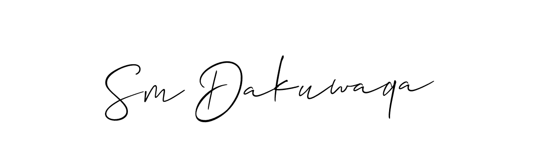 How to make Sm Dakuwaqa name signature. Use Allison_Script style for creating short signs online. This is the latest handwritten sign. Sm Dakuwaqa signature style 2 images and pictures png