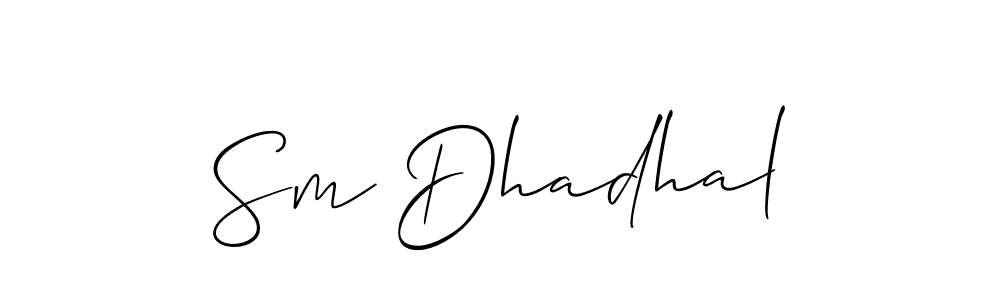 This is the best signature style for the Sm Dhadhal name. Also you like these signature font (Allison_Script). Mix name signature. Sm Dhadhal signature style 2 images and pictures png
