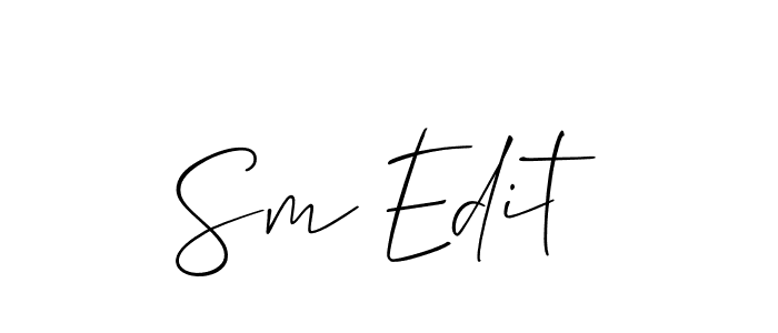 How to make Sm Edit signature? Allison_Script is a professional autograph style. Create handwritten signature for Sm Edit name. Sm Edit signature style 2 images and pictures png