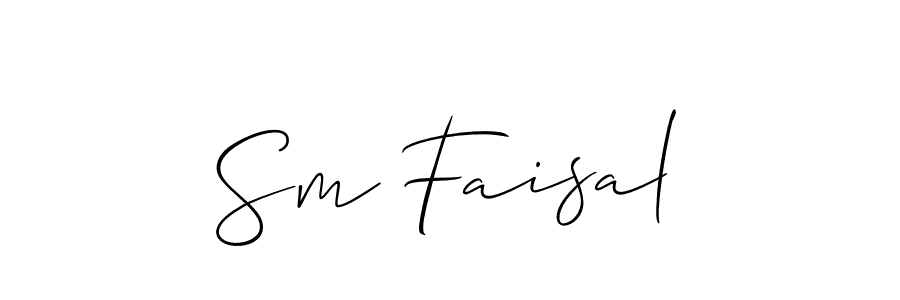 Create a beautiful signature design for name Sm Faisal. With this signature (Allison_Script) fonts, you can make a handwritten signature for free. Sm Faisal signature style 2 images and pictures png