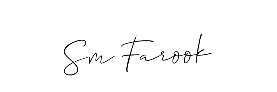 Use a signature maker to create a handwritten signature online. With this signature software, you can design (Allison_Script) your own signature for name Sm Farook. Sm Farook signature style 2 images and pictures png