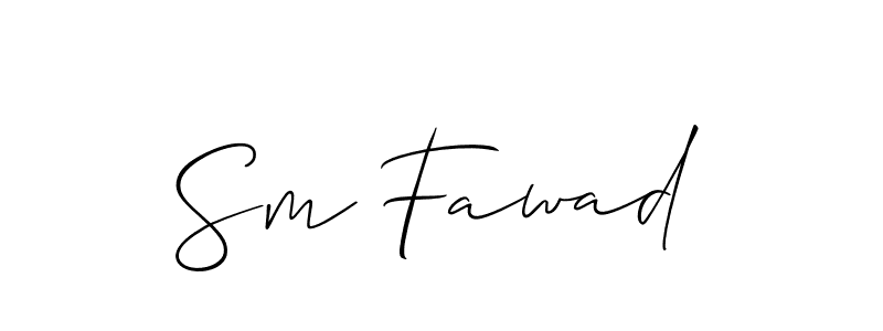 How to make Sm Fawad name signature. Use Allison_Script style for creating short signs online. This is the latest handwritten sign. Sm Fawad signature style 2 images and pictures png