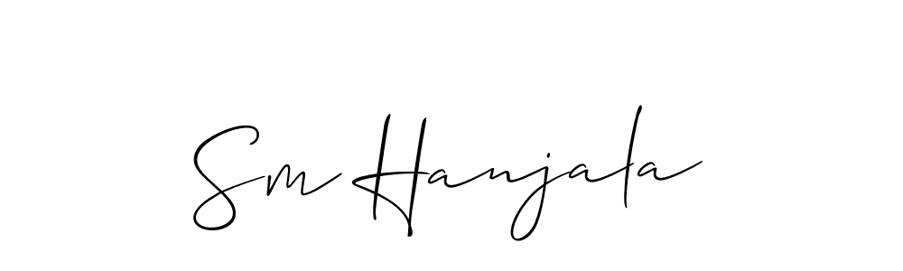 How to make Sm Hanjala signature? Allison_Script is a professional autograph style. Create handwritten signature for Sm Hanjala name. Sm Hanjala signature style 2 images and pictures png