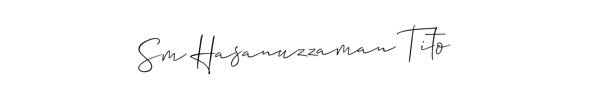 How to Draw Sm Hasanuzzaman Tito signature style? Allison_Script is a latest design signature styles for name Sm Hasanuzzaman Tito. Sm Hasanuzzaman Tito signature style 2 images and pictures png