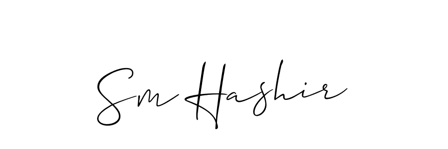 The best way (Allison_Script) to make a short signature is to pick only two or three words in your name. The name Sm Hashir include a total of six letters. For converting this name. Sm Hashir signature style 2 images and pictures png