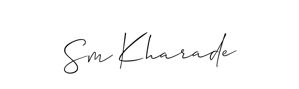 Similarly Allison_Script is the best handwritten signature design. Signature creator online .You can use it as an online autograph creator for name Sm Kharade. Sm Kharade signature style 2 images and pictures png