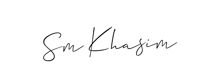 Sm Khasim stylish signature style. Best Handwritten Sign (Allison_Script) for my name. Handwritten Signature Collection Ideas for my name Sm Khasim. Sm Khasim signature style 2 images and pictures png