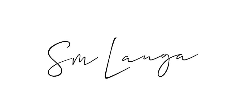 Make a beautiful signature design for name Sm Langa. Use this online signature maker to create a handwritten signature for free. Sm Langa signature style 2 images and pictures png