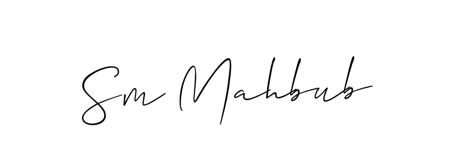 How to Draw Sm Mahbub signature style? Allison_Script is a latest design signature styles for name Sm Mahbub. Sm Mahbub signature style 2 images and pictures png