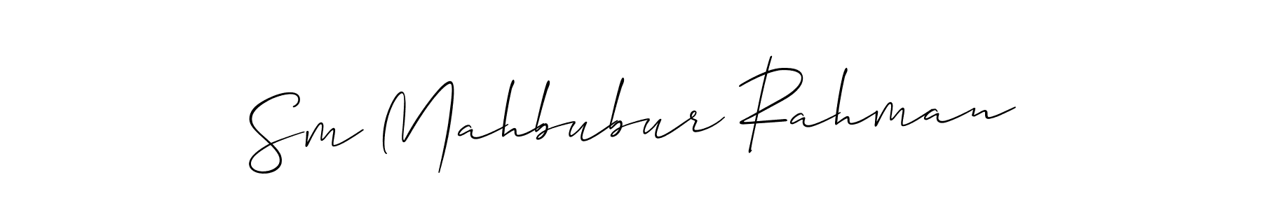 How to Draw Sm Mahbubur Rahman signature style? Allison_Script is a latest design signature styles for name Sm Mahbubur Rahman. Sm Mahbubur Rahman signature style 2 images and pictures png