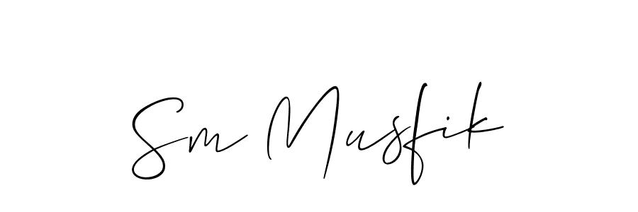 Design your own signature with our free online signature maker. With this signature software, you can create a handwritten (Allison_Script) signature for name Sm Musfik. Sm Musfik signature style 2 images and pictures png