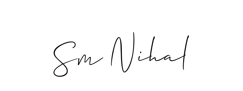 It looks lik you need a new signature style for name Sm Nihal. Design unique handwritten (Allison_Script) signature with our free signature maker in just a few clicks. Sm Nihal signature style 2 images and pictures png