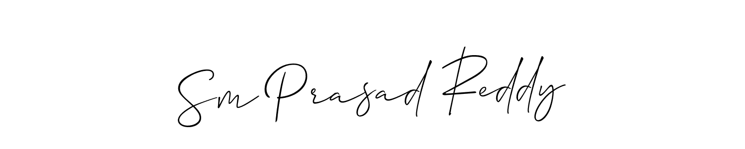 Design your own signature with our free online signature maker. With this signature software, you can create a handwritten (Allison_Script) signature for name Sm Prasad Reddy. Sm Prasad Reddy signature style 2 images and pictures png