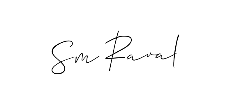 How to Draw Sm Raval signature style? Allison_Script is a latest design signature styles for name Sm Raval. Sm Raval signature style 2 images and pictures png