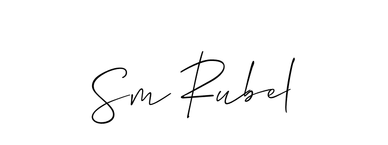 Also we have Sm Rubel name is the best signature style. Create professional handwritten signature collection using Allison_Script autograph style. Sm Rubel signature style 2 images and pictures png