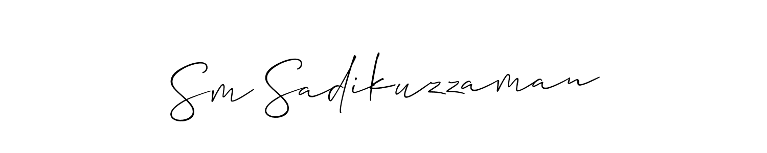 How to make Sm Sadikuzzaman name signature. Use Allison_Script style for creating short signs online. This is the latest handwritten sign. Sm Sadikuzzaman signature style 2 images and pictures png