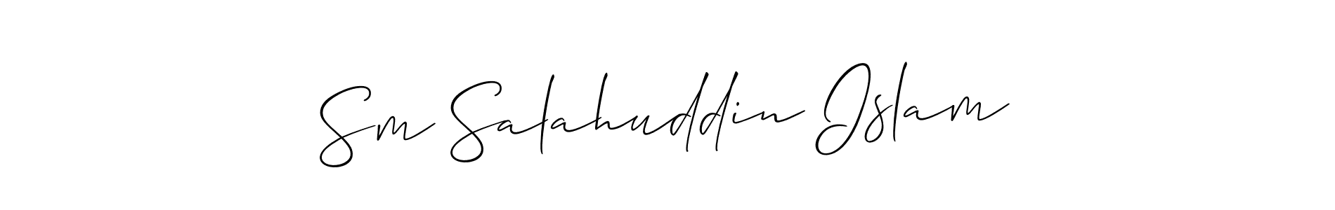 Create a beautiful signature design for name Sm Salahuddin Islam. With this signature (Allison_Script) fonts, you can make a handwritten signature for free. Sm Salahuddin Islam signature style 2 images and pictures png