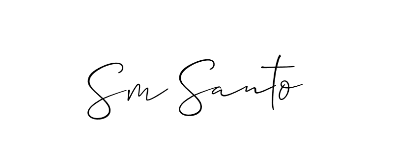 Make a beautiful signature design for name Sm Santo. Use this online signature maker to create a handwritten signature for free. Sm Santo signature style 2 images and pictures png