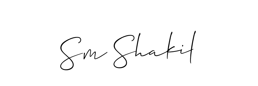 Create a beautiful signature design for name Sm Shakil. With this signature (Allison_Script) fonts, you can make a handwritten signature for free. Sm Shakil signature style 2 images and pictures png