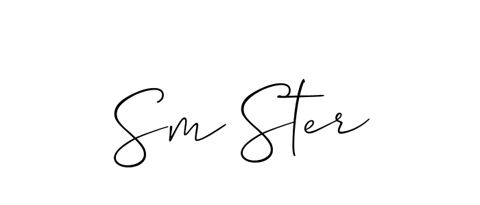 Design your own signature with our free online signature maker. With this signature software, you can create a handwritten (Allison_Script) signature for name Sm Ster. Sm Ster signature style 2 images and pictures png