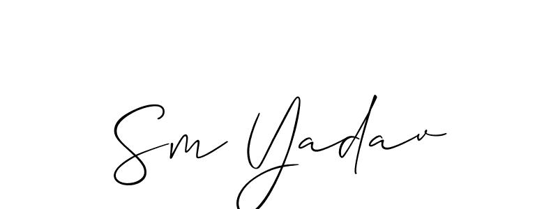 Similarly Allison_Script is the best handwritten signature design. Signature creator online .You can use it as an online autograph creator for name Sm Yadav. Sm Yadav signature style 2 images and pictures png