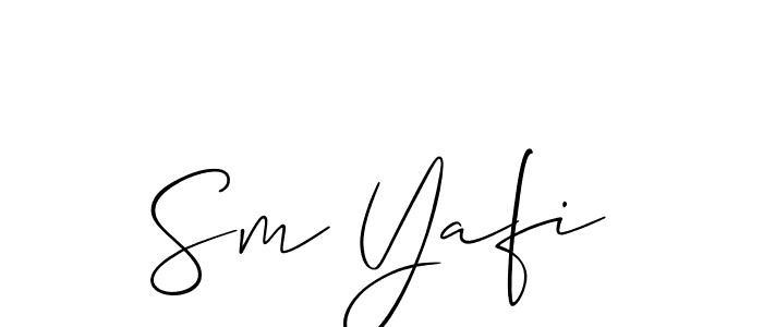 Allison_Script is a professional signature style that is perfect for those who want to add a touch of class to their signature. It is also a great choice for those who want to make their signature more unique. Get Sm Yafi name to fancy signature for free. Sm Yafi signature style 2 images and pictures png