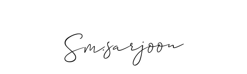 Similarly Allison_Script is the best handwritten signature design. Signature creator online .You can use it as an online autograph creator for name Sm.sarjoon. Sm.sarjoon signature style 2 images and pictures png