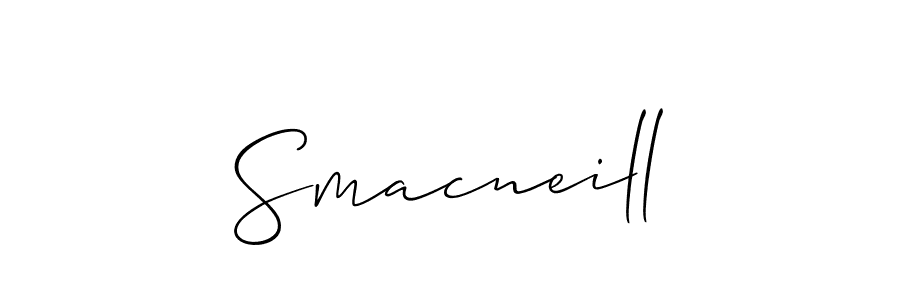 How to make Smacneill name signature. Use Allison_Script style for creating short signs online. This is the latest handwritten sign. Smacneill signature style 2 images and pictures png