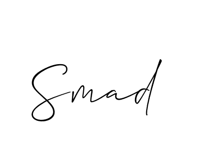 You should practise on your own different ways (Allison_Script) to write your name (Smad) in signature. don't let someone else do it for you. Smad signature style 2 images and pictures png