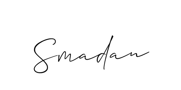 How to make Smadan name signature. Use Allison_Script style for creating short signs online. This is the latest handwritten sign. Smadan signature style 2 images and pictures png