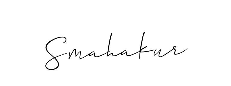 Also You can easily find your signature by using the search form. We will create Smahakur name handwritten signature images for you free of cost using Allison_Script sign style. Smahakur signature style 2 images and pictures png
