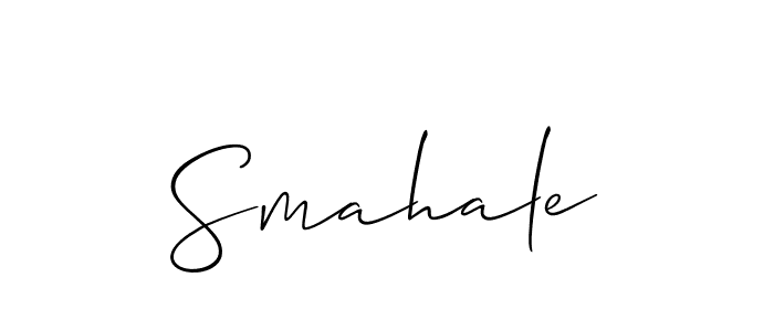 Use a signature maker to create a handwritten signature online. With this signature software, you can design (Allison_Script) your own signature for name Smahale. Smahale signature style 2 images and pictures png