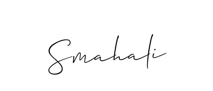 Similarly Allison_Script is the best handwritten signature design. Signature creator online .You can use it as an online autograph creator for name Smahali. Smahali signature style 2 images and pictures png