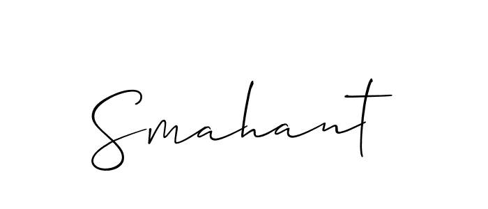 How to make Smahant name signature. Use Allison_Script style for creating short signs online. This is the latest handwritten sign. Smahant signature style 2 images and pictures png