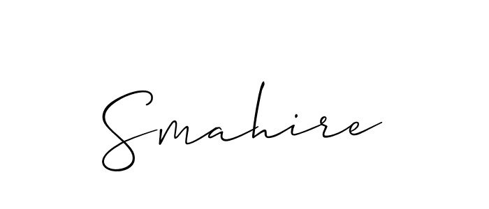 Also You can easily find your signature by using the search form. We will create Smahire name handwritten signature images for you free of cost using Allison_Script sign style. Smahire signature style 2 images and pictures png