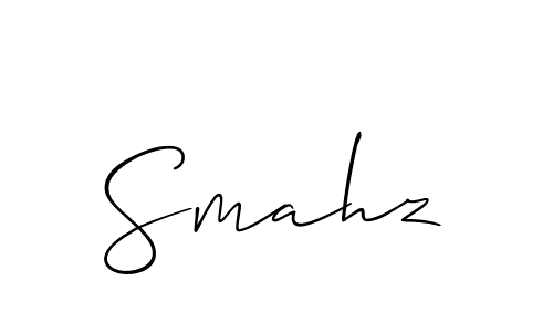 Design your own signature with our free online signature maker. With this signature software, you can create a handwritten (Allison_Script) signature for name Smahz. Smahz signature style 2 images and pictures png