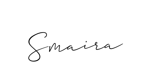 Make a beautiful signature design for name Smaira. With this signature (Allison_Script) style, you can create a handwritten signature for free. Smaira signature style 2 images and pictures png