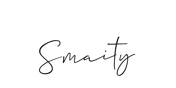 Create a beautiful signature design for name Smaity. With this signature (Allison_Script) fonts, you can make a handwritten signature for free. Smaity signature style 2 images and pictures png