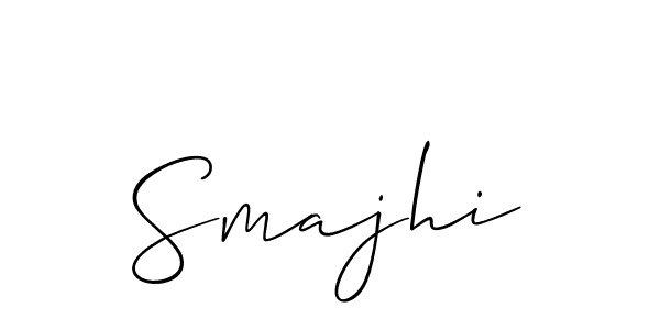 Design your own signature with our free online signature maker. With this signature software, you can create a handwritten (Allison_Script) signature for name Smajhi. Smajhi signature style 2 images and pictures png