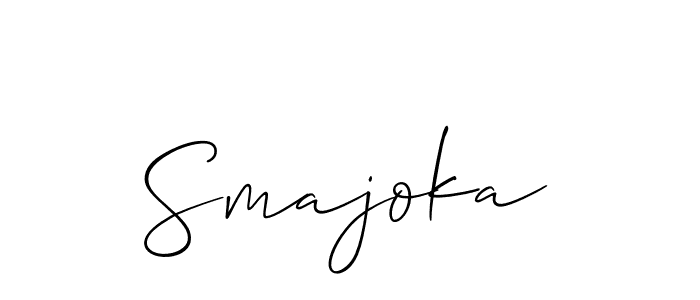 You should practise on your own different ways (Allison_Script) to write your name (Smajoka) in signature. don't let someone else do it for you. Smajoka signature style 2 images and pictures png