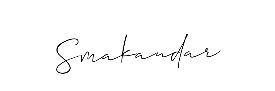 It looks lik you need a new signature style for name Smakandar. Design unique handwritten (Allison_Script) signature with our free signature maker in just a few clicks. Smakandar signature style 2 images and pictures png