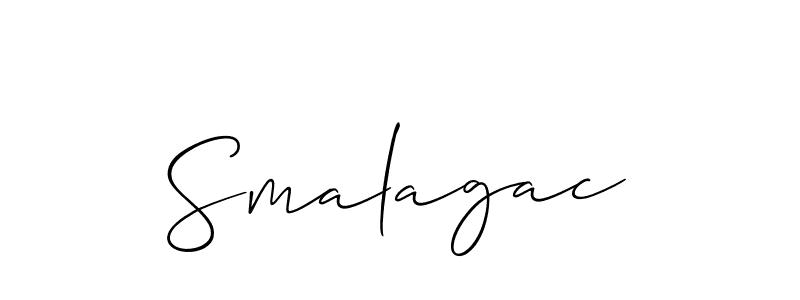 You should practise on your own different ways (Allison_Script) to write your name (Smalagac) in signature. don't let someone else do it for you. Smalagac signature style 2 images and pictures png